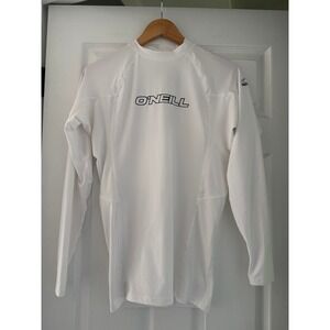 O'Neill Mens white Rash Guard Sun Shirt Long Sleeve